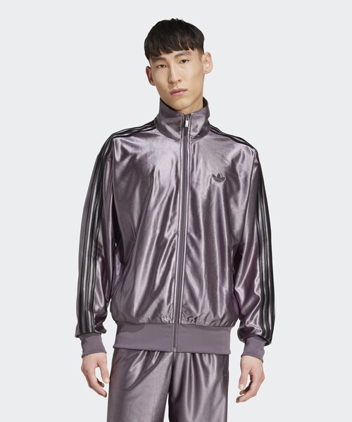 adidas アディダス アウタートップ シルバー(光沢)半袖 防風軽量★レア adidas ブルゾン アウター adidas/アディダス METAL FIREB TT