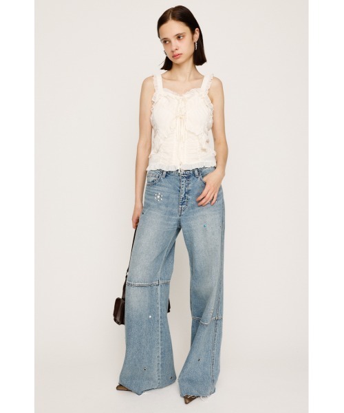 SLY（スライ） ジーンズ デニム デニムパンツ STUDS SEAM DESIGN FLARE