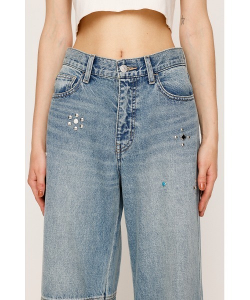 SLY ジーンズ デニム デニムパンツ STUDS SEAM DESIGN FLARE PT