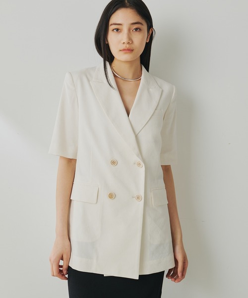 kayMe ホワイト テーラードジャケット kayMe ホワイト テーラードジャケット 印象別ジャケット– kay me