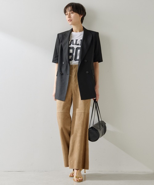 【未使用】whim gazette ジャケット　テーラード　手洗い可　日本製 Whim Gazette（ウィム ガゼット） テーラードジャケット FREE ホワイト