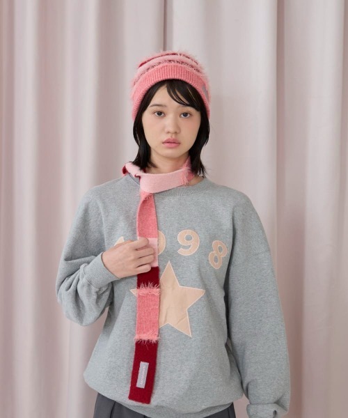 かきぶちもものkaorinomori ニット帽 グレー タグ付き かきぶちももの