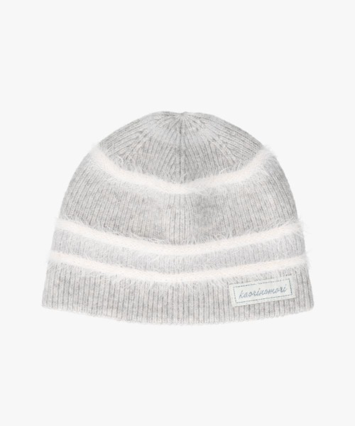 かきぶちももの kaorinomori ニット帽 グレー かきぶちももの kaorinomori ニット帽 グレー かきぶちももの
