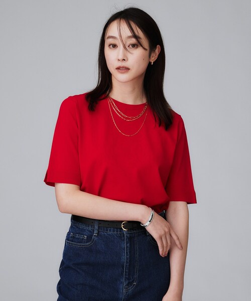 極美品！2025モデル！UNTITLED (アンタイトル) 5分袖クルーニット UNTITLED（アンタイトル） ニット セーター 「アンサンブル可/薄手