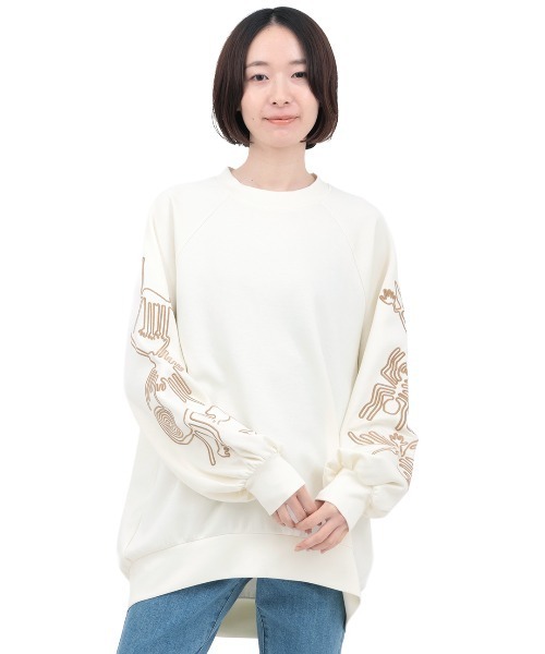 チチカカ（TITICACA） トレーナー スウェット ナスカ刺繍スリーブプル