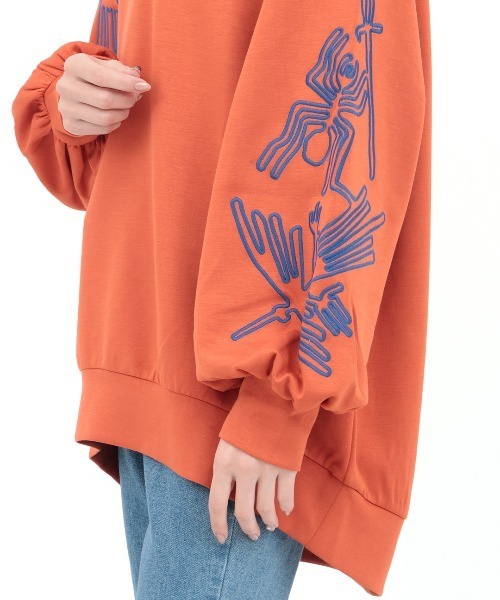 チチカカ（TITICACA） トレーナー スウェット ナスカ刺繍スリーブプル