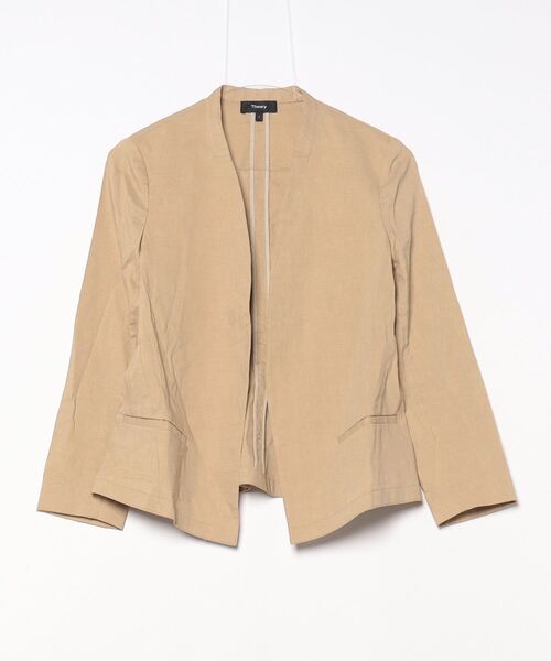 【激安✨️】theory 本革 ジャケット ベージュ 定価98000円 セオリー theory（セオリー） 21年製 ベージュ Luxe Leather Bavewick N レザー