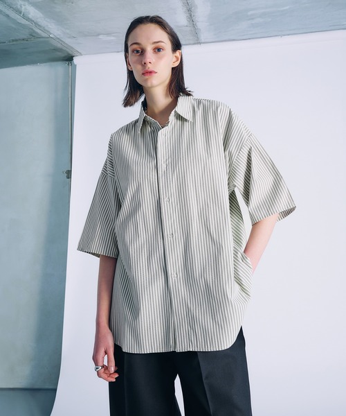 「selle glant」 7分袖シャツ LARGE ブルー メンズ_画像2