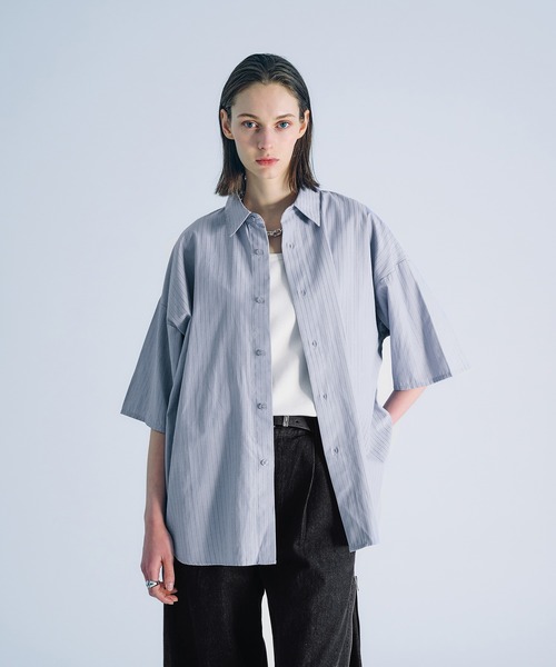 「selle glant」 7分袖シャツ LARGE ブルー メンズ_画像5