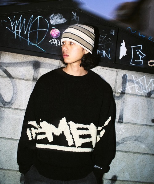 AP STUDIO ELEMENTS ロゴ ニット AP STUDIO ELEMENTS ロゴニットプルオーバー ウール ベージュ - メルカリ