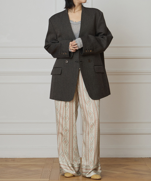 IENA LA BOUCLE（イエナラブークル） ジャケット ノーカラージャケット