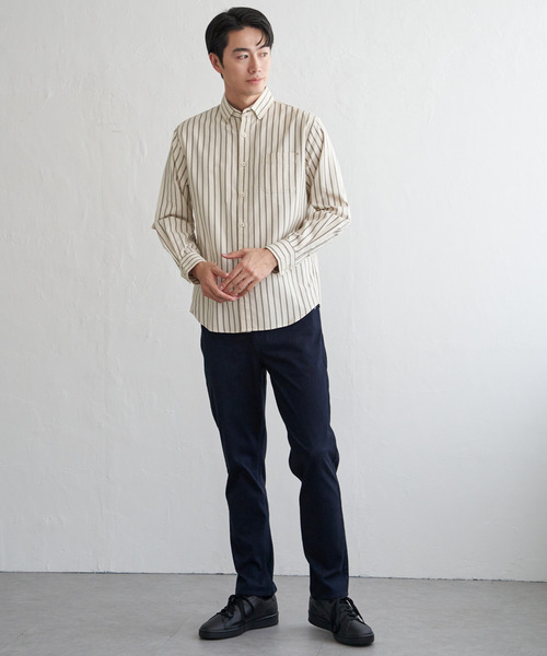 ikka（イッカ） シャツ イージーケアオックススイスカラーボタンダウン