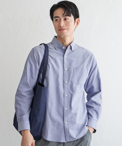 ikka（イッカ） シャツ イージーケアオックススイスカラーボタンダウン