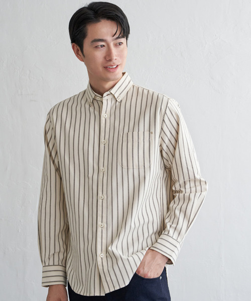 ikka（イッカ） シャツ イージーケアオックススイスカラーボタンダウン
