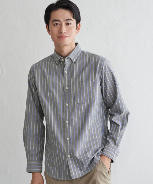 ikka（イッカ） シャツ イージーケアオックススイスカラーボタンダウン