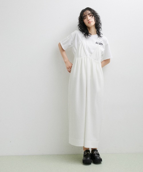 「ADAM ET ROPE'」 半袖Tシャツ FREE ホワイト レディース_画像6