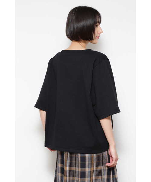 「Le Minor」 半袖Tシャツ「HUMAN WOMANコラボ」 MEDIUM クリアブラウン レディース_画像4