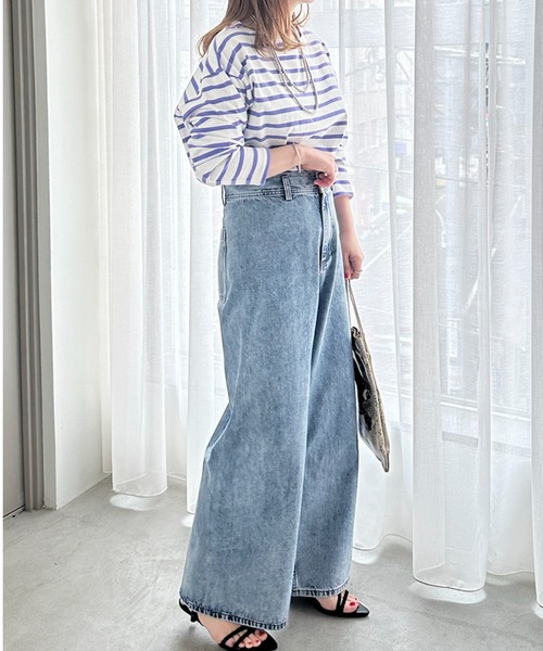 [DOUX ARCHIVES] Denim брюки LARGE слоновая кость женский 