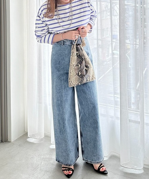[DOUX ARCHIVES] Denim брюки LARGE слоновая кость женский 