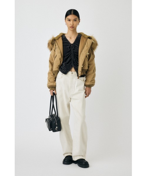 MOUSSY（マウジー） カーディガン SHEER VELOUR CARDIGAN / シアー