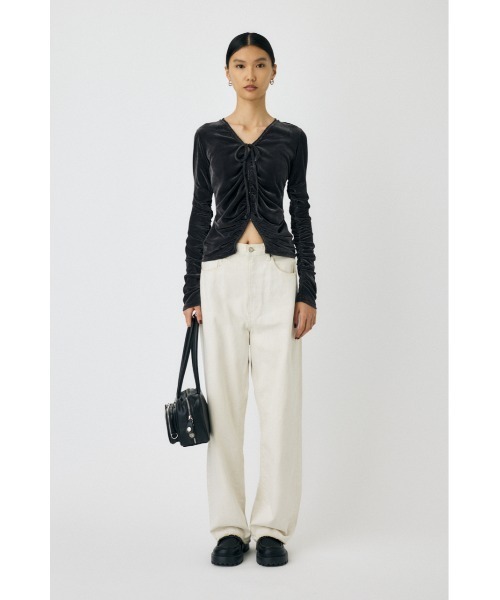 MOUSSY（マウジー） カーディガン SHEER VELOUR CARDIGAN / シアー
