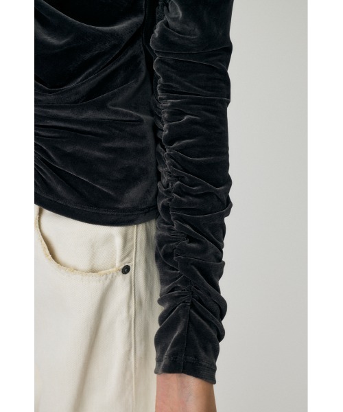 MOUSSY（マウジー） カーディガン SHEER VELOUR CARDIGAN / シアー