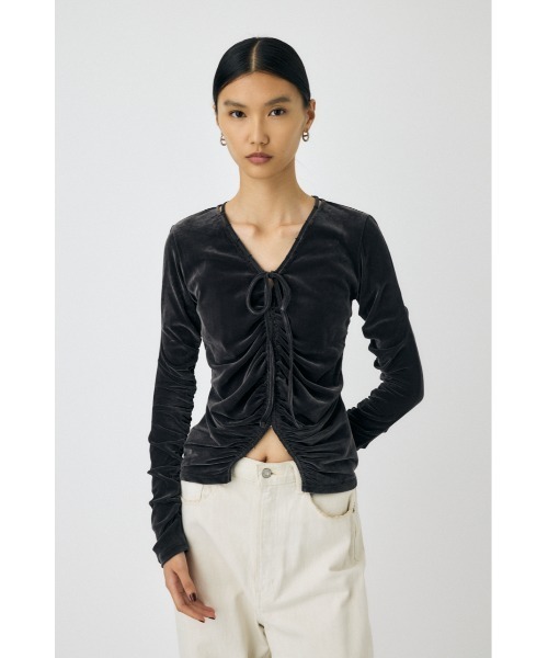 MOUSSY SHEER VELOUR カーディガン マウジー MOUSSY（マウジー） カーディガン SHEER VELOUR CARDIGAN / シアー