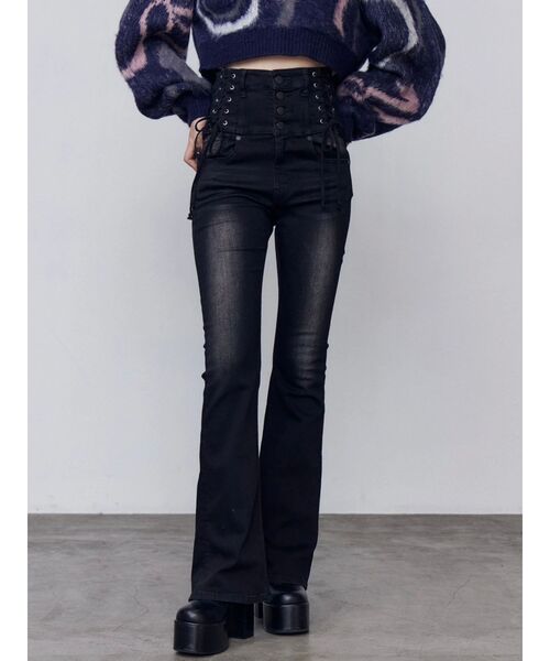 EMODA（エモダ） ジーンズ デニム デニムパンツ スリーレースアップ