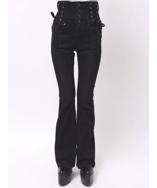 新品 完売品 ハイウエスト フレア デニム スタイルアップ ジェイダ エモダ 新品 完売品 ハイウエスト フレア デニム スタイルアップ ジェイダ