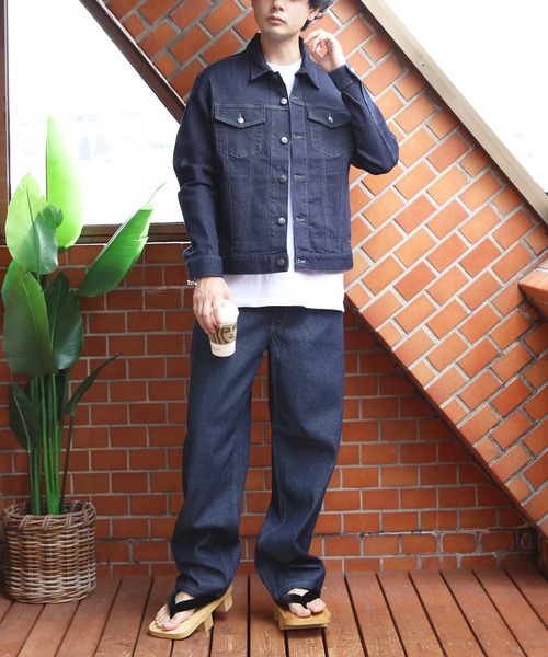 Hanes（ヘインズ） ジーンズ デニム ワイドフィット5Pパンツ メンズ