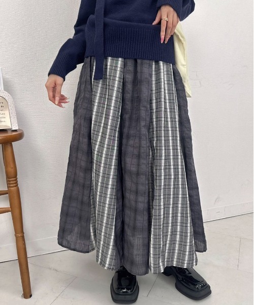 最終値下げ】2024年秋冬 FILA チェック柄 プリーツスカート Lサイズ