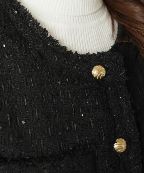 SPINNS（スピンズ） ジャケット ノーカラージャケット ノーカラー