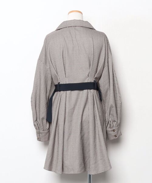 「REDYAZEL」 チェック柄チェスターコート S ブラウン レディース_画像2