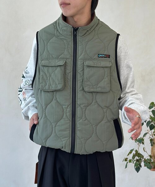 CPCM（シーピーシーエム） コート アウター リバーシブルキルトベスト