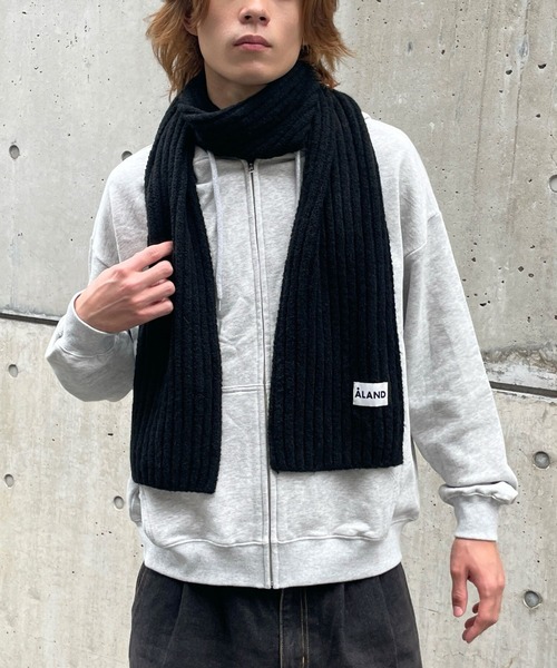 ALAND マフラー ストール 「UNISEX」ALAND／メランジニットマフラー