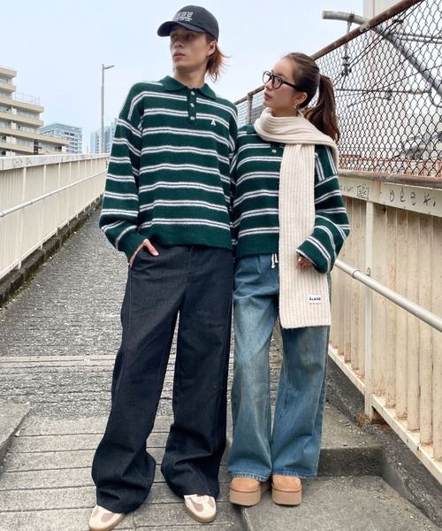 ALAND マフラー ストール 「UNISEX」ALAND／メランジニットマフラー