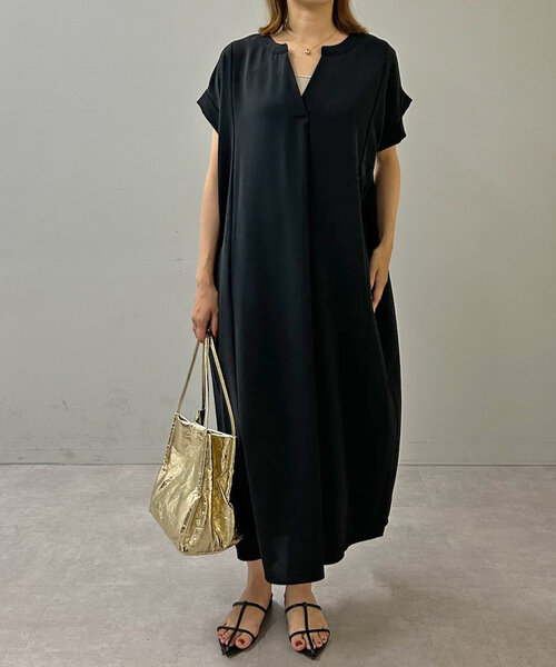 「SHENERY」 ノースリーブワンピース 36 モカ レディース_画像3