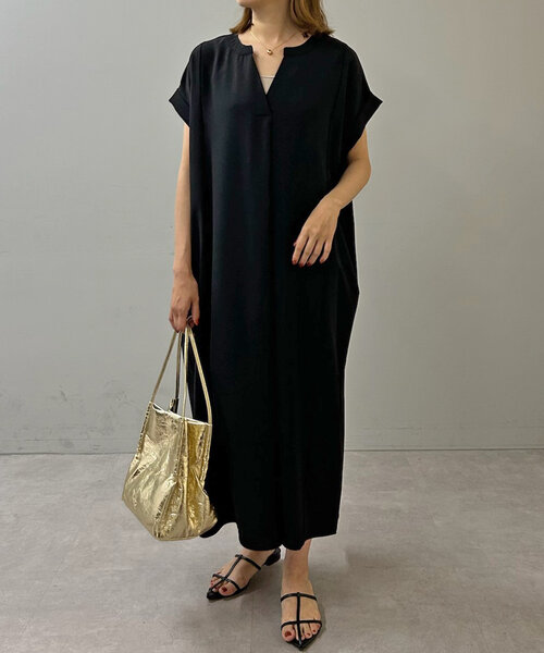 「SHENERY」 ノースリーブワンピース 36 モカ レディース_画像4