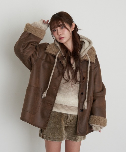 Ray Cassin（レイカズン） ムートンコート ボアコート リバーシブル