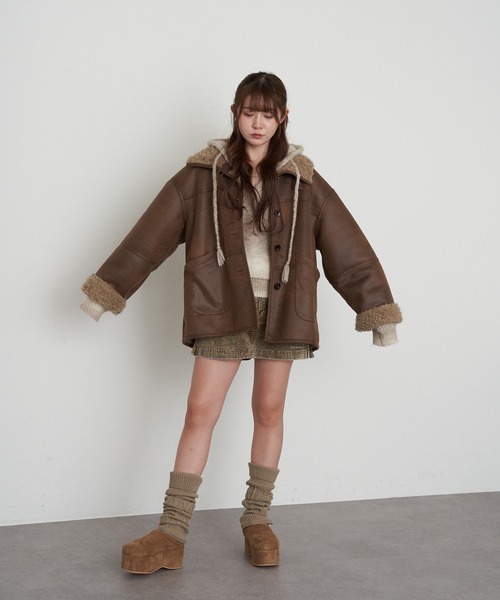 Ray Cassin（レイカズン） ムートンコート ボアコート 「WEB限定