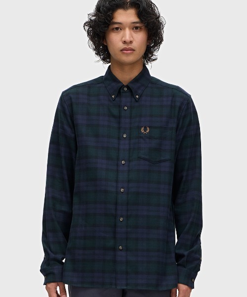 FRED PERRY（フレッドペリー） シャツ Brushed Black Watch Tartan