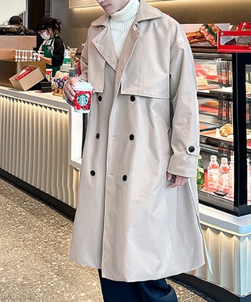 「CELENA BEATS」 トレンチコート L ベージュ メンズ_画像7