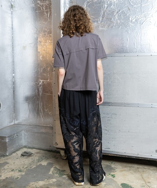 AULA AILA（アウラ アイラ） tシャツ メッシュコンビネーションTシャツ