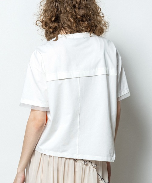 AULA AILA（アウラ アイラ） tシャツ メッシュコンビネーションTシャツ