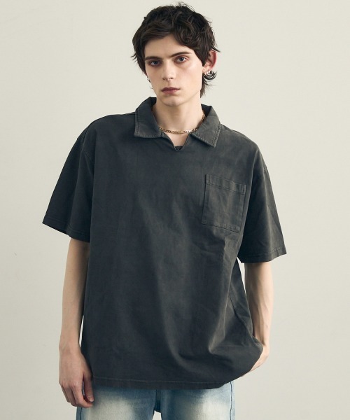 「Shoowtime」 半袖シャツ LARGE ブラウン メンズ_画像6