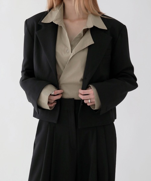 「UNE MANSION」 テーラードジャケット FREE ベージュ レディース_画像5