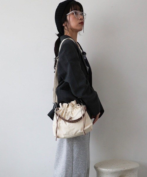 COLDE（コルデ） ショルダーバッグ バッグ パラコードハンドル2way巾着 