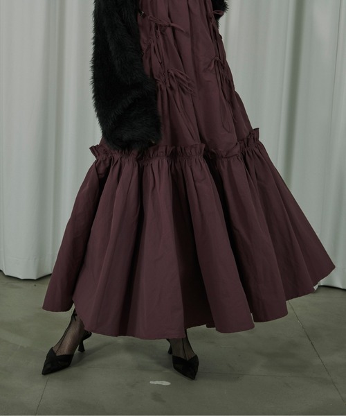 「Ezick」 キャミソールワンピース FREE ブルーグリーン レディース_画像6