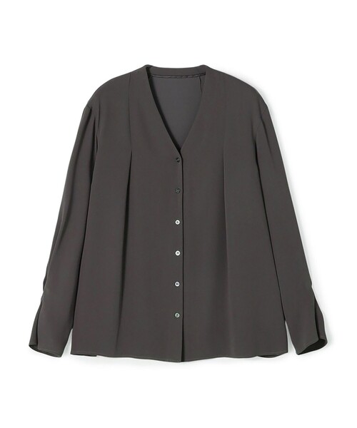 Ballsey（ボールジィ） ブラウス シャツ マットサテン Vネックブラウス