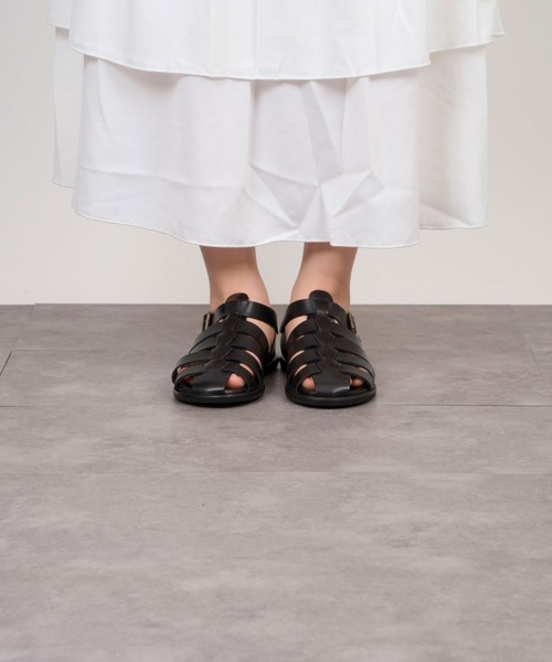 「CORSO ROMA，9」 フラットサンダル 36 ブラック レディース_画像7